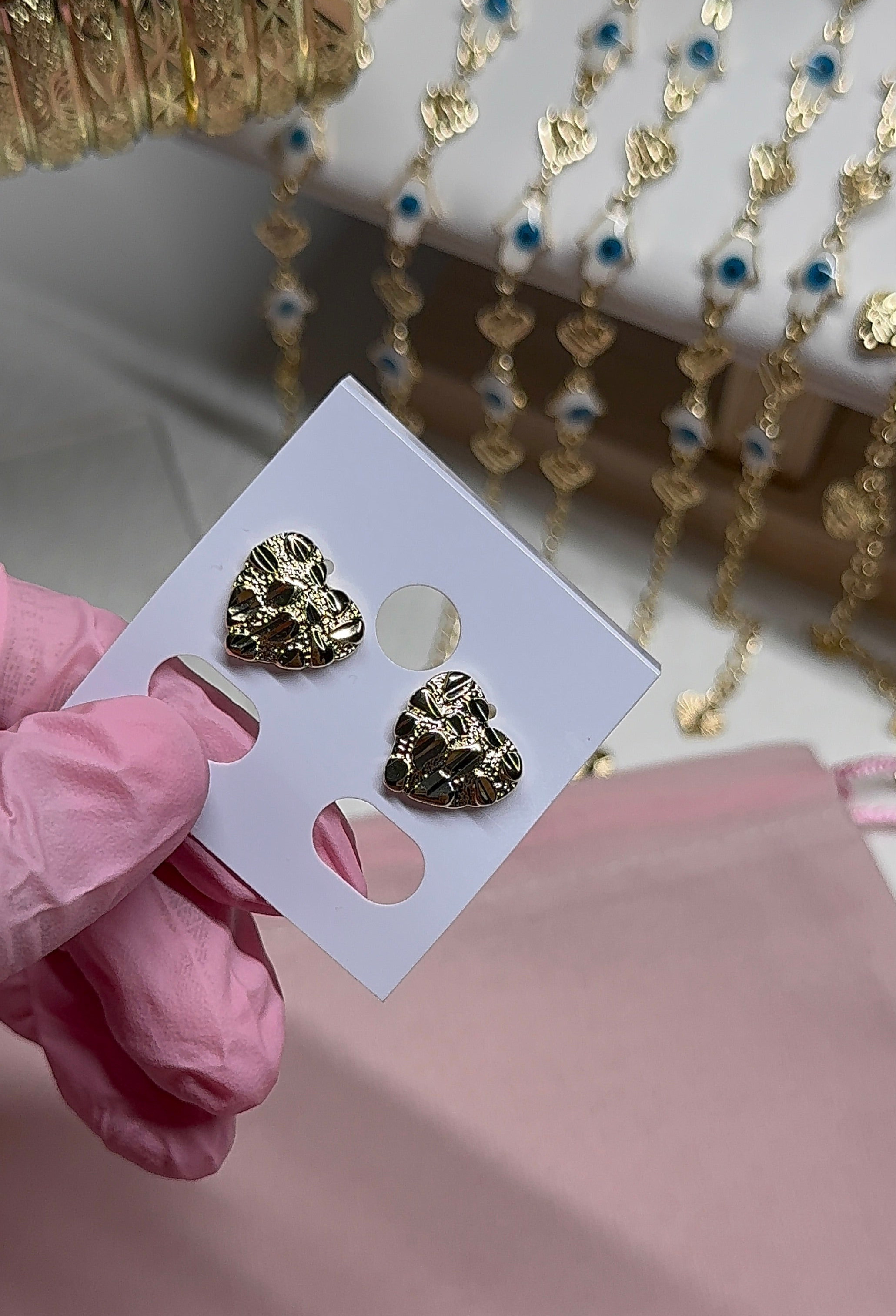 Nugget Heart Earrings